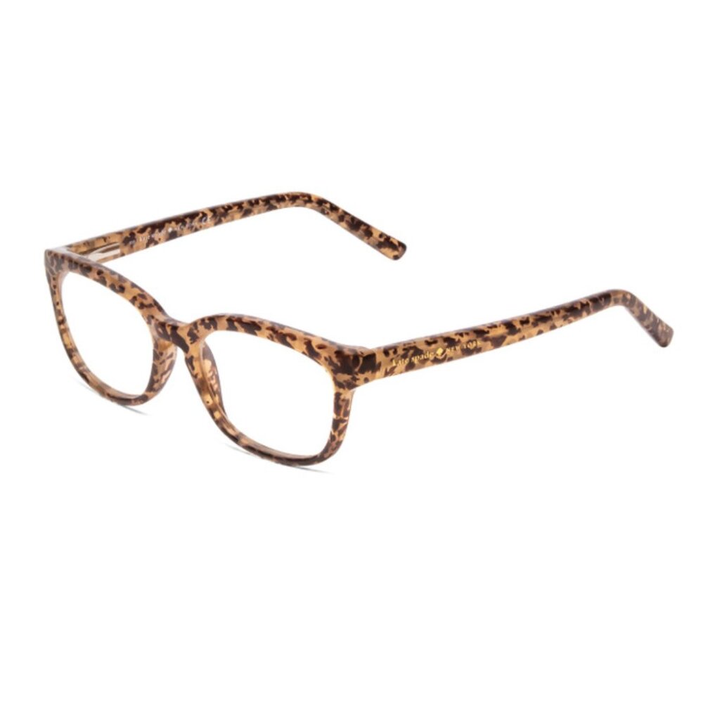 Kate Spade TABBY/O Cateye Reading Glasses in Beige Crystal & Brown Tortoise 50mm